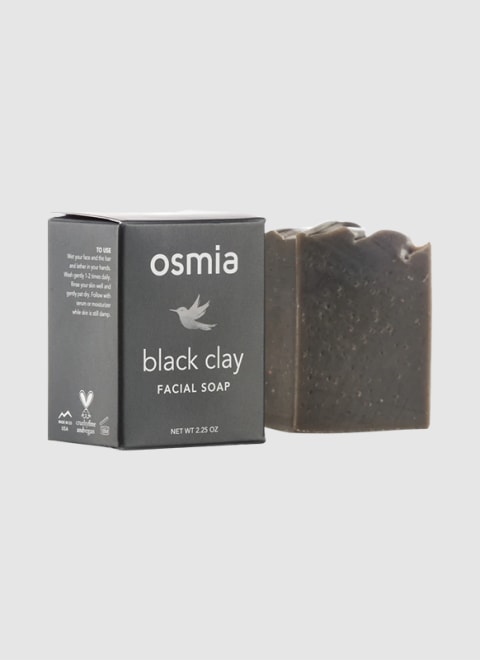 osmia black clay facial soap