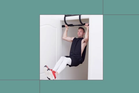 Best Pull-Up Bar Treatment Man On Backround Best Pull-Up Bar Treatment Man On Backround