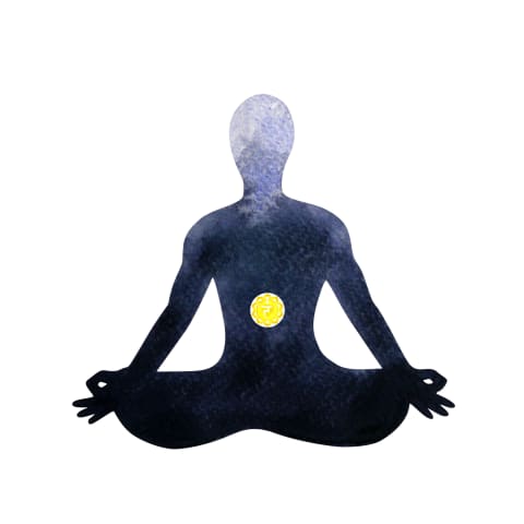 dark figure with orange circle above solar plexus chakra dark figure with orange circle above solar plexus chakra