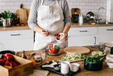 Woman Cooking at Home