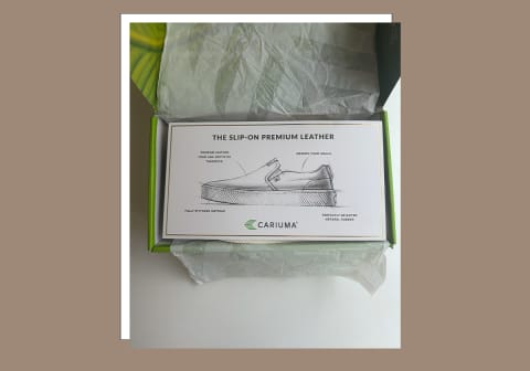 cariuma slip-on leather sneakers
