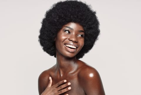 black woman with glowing skin black woman with glowing skin