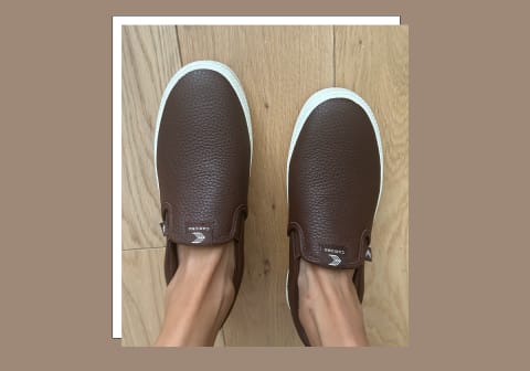 cariuma slip-on leather sneakers