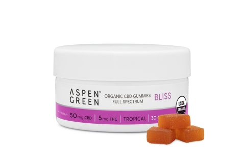aspen green gummies stock photo from brand