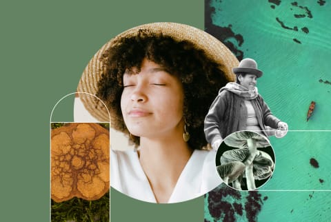 Woman in thought, ayahuasca, peruvian woman, magic mushrooms Woman in thought, ayahuasca, peruvian woman, magic mushrooms