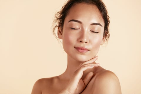 woman with glowing skin woman with glowing skin